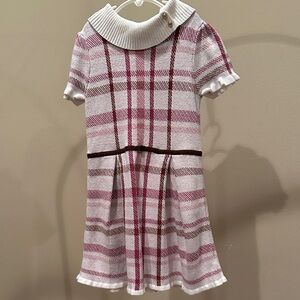 Janie and Jack Pink Plaid Knit Dress